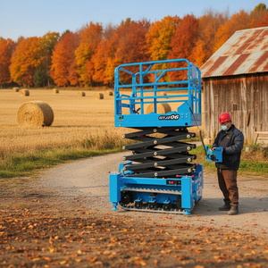 Pequeño Mini Crawler Elevador de tijera autopropulsado Plataforma elevadora de tijeras hidráulicas eléctricas - Product Image 1