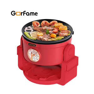 Retro Timer rosso meccanico manopola manuale <span class=keywords><strong>friggitrice</strong></span> <span class=keywords><strong>ad</strong></span> <span class=keywords><strong>aria</strong></span> con doppio cestello espandere la capacità per il negozio all'ingrosso e AMZ Prime vendita Online - Product Image 6