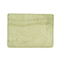 Porte-cartes texturé croisé de conception OEM de dernière génération, portefeuille fin pour poche avant, porte-cartes d'identité et de crédit léger