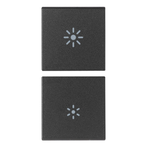 Two Half <b>Buttons</b> 1M Dimmer Grey Push <b>Button</b> Switches 6.5x4x1cm - Product Image 1