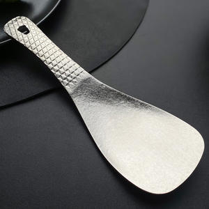 Cuillère à riz en titane pur, manche martelé en argent cristal de glace, résistante à la chaleur, pour servir, ustensile de cuisine et de voyage - Product Image 2
