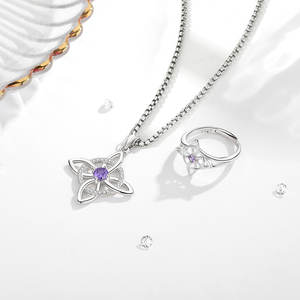 Changda Mens Witchy Jewelry Wedding 925 Sterling Silver Witch Fairy Magic Wicca Knot Ring para mujeres - Product Image 6