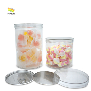 680ml 1000ml Clear Food Packaging Plastic Container With Lids Nuts Candy Cookie display Large PET Plastic jars