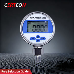 Amplo Alcance Portátil Montagem Painel 4‑20mA Aço Inox LCD Alta Precisão Industrial Manómetro digital - Product Image 2