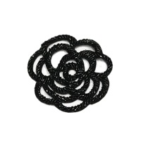 Patchs floraux brodés et perlés faits main, décoratifs DIY, style ajouré à coudre, en PVC et tissu non-tissé en feutre, pour la décoration de chapeaux