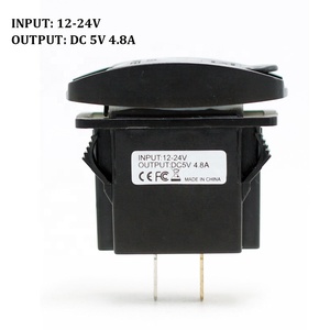 Alta calidad IP65 impermeable <span class=keywords><strong>USB</strong></span> cargador de coche Universal DC 12V 4.2A 4.8A azul LED interruptores basculantes - Product Image 4