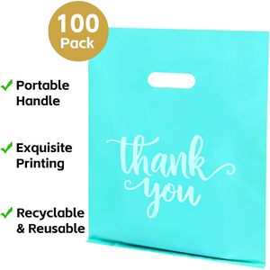 <b>Large</b> Thank You <b>Bags</b> 12x15In Plastic Shopping <b>Bags</b> for Boutique <b>Gift</b> Retail - Product Image 4