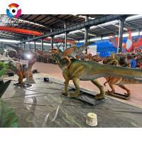 Groupe de dinosaures animatroniques - Modèles de dinosaures interactifs grandeur nature pour les expositions de parcs à thème
