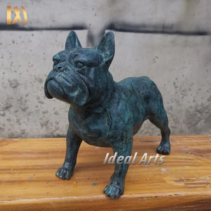 鋳造真鍮犬像彫刻メタルブロンズイングリッシュブルドッグ像 - Product Image 6