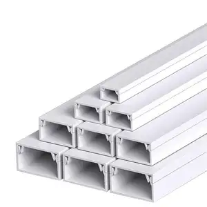 สายเคเบิล PVC Trunking ประเภท Slotted สายเคเบิลช่องสายไฟท่อสายไฟ PVC คุณภาพสูง