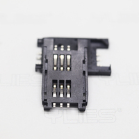 Personalizar Micro SMT Simcard Flip altura 2,5mm 8 pines SD Flip Card Socket SMT Simcard Card Push soldadura interna SD conector