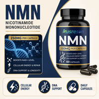 Capsules dures NMN à marque privée avec Resvératrol pour la gestion de l'énergie et la stimulation du NAD – Suppléments 1000mg de Vitamine Pure NMN