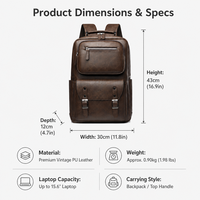 Sac à dos unisexe grande capacité, décontracté, pour affaires, voyage, mode, léger, sacoche pour ordinateur, en cuir PU et polyester, avec fermeture éclair, portable