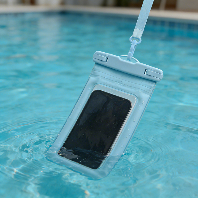Promotional Dual Layer Buoyant TPU Watertight Phone Case Durable IPX8 Floating Waterproof Pouch for Swimming