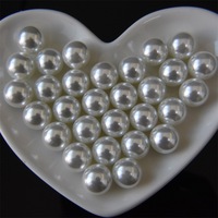 Perles en verre rondes brillantes de haute qualité, 3-14 mm, sans trou, imitation perles, pour la fabrication de bijoux