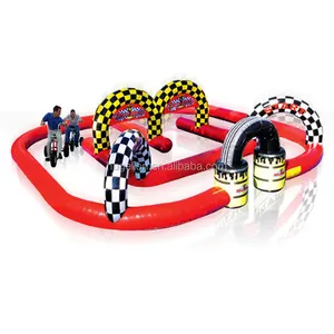 Cheap inflatable go kart race, inflatable track karting track game
