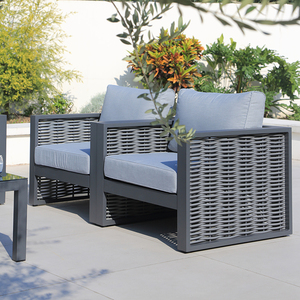 Sofá y sofás de ratán OSMEN DRESDEN Morden, Juego de 4 piezas, sofá de Patio exterior para <span class=keywords><strong>terraza</strong></span> y jardín - Product Image 4