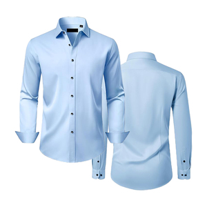 Camisas Casuales de Negocios para Hombre, Transpirables, 100% Algodón, Talla Grande, Venta al Por Mayor - Product Image 1
