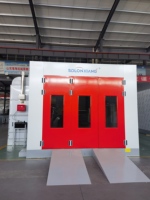 Cabine de peinture automobile à commande intelligente certifiée CE Shandong Longxiang LX-D2, éclairage LED, filtre haute efficacité, ventilateurs centrifuges