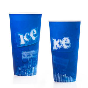 Lenticular no rótulo do molde Copos plásticos Copos plásticos do estádio com tampa e palha - Product Image 1