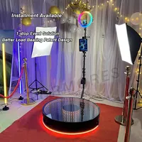 Spin cabina fotografica a 360 gradi telecomando intelligente RGB Light Slow Motion rotazione 360 Photo Booth Photobooth 360 Video Booth