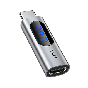 TUTI Wholesale <strong>Usb</strong> Extension Adapter PD 100W 240w Type C Male to C Female Extender Converter with Digital <strong>Display</strong> for Phone - Product Image 2