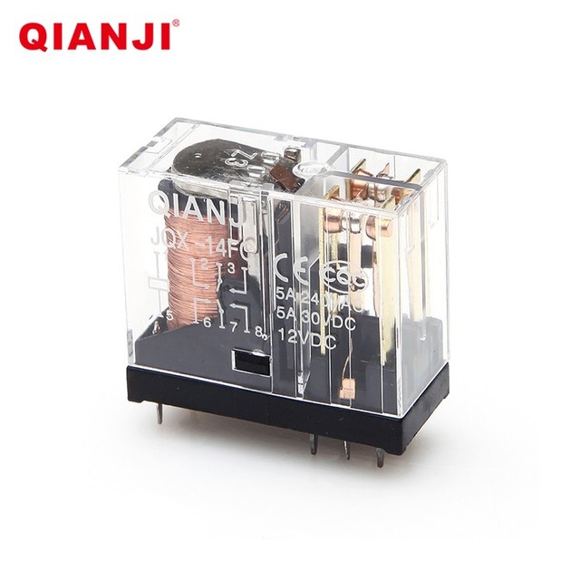 QIANJI 10A Power Relay 24V PCB Relay 16A 12V Industrial Relay Manufacturer 5V 9V 18V 48V 110V