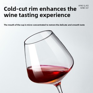 Copa de Vino Transparente, de Lujo, Estilo Nórdico/Burgundy Dordo/Minimalista, Diseño de Tallo Largo y Delgado, Soplada a Mano, Apta para Lavavajillas - Product Image 3