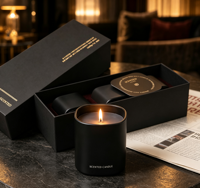 Hochwertiges Hotel-Geschenkset Umweltfreundliche Sojawachs-Duftkerze mit Langer Brenndauer für Spa Yoga Zuhause Innenraum-Aromatherapie Dekoration