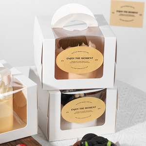 Cajas de Cartón para Pasteles con Ventana Transparente Recicladas JY-151, Personalizadas al por Mayor, Aptas para Alimentos, Embalaje para Pasteles de Cumpleaños, Impresión Personalizada - Product Image 4