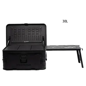 50L 30L Black Storage Foldable Aluminium Alloy Aluminum Camping Storage Outdoor Box