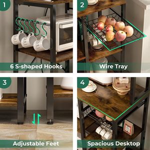 Estante de almacenamiento para comercio electrónico transfronterizo con enchufe, soporte de suelo multiusos para botellas de condimentos para cocina doméstica, sencillo - Product Image 4