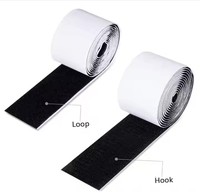 Bandes d'attache en polyester auto-adhésives écologiques, résistantes à la chaleur, attaches à boucle à crochet à coudre pour sacs à vêtements