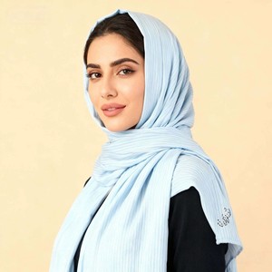 Écharpe longue en jersey de coton tricoté couleur unie 70*180 cm, style ethnique, foulard hijab extra long - Product Image 2