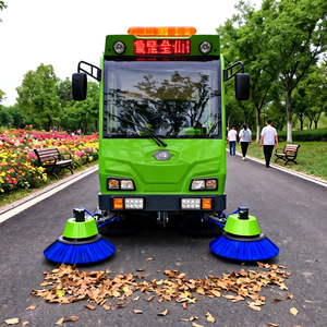 במפעל מכירה ישירה נוחה ויעילה 4 גלגל אשפה 240l יכול מטאטא כביש מטאטא - Product Image 1