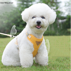 Grosir harnes hewan peliharaan kualitas tinggi Set tali kekang anjing kecil bersirkulasi musim panas rompi anjing mewah Harness Logo kustom - Product Image 4