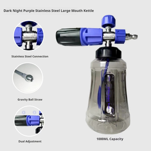 Pistolet à eau <span class=keywords><strong>haute</strong></span> <span class=keywords><strong>pression</strong></span> de nettoyage et kit de buse 1.5l <span class=keywords><strong>pulvérisateur</strong></span> de mousse de voiture électrique - Product Image 4