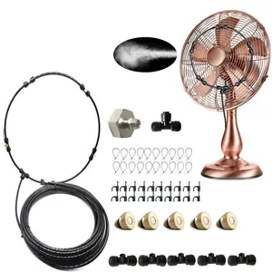 Kit de sistema de névoa de ventilador, para um pátio frio, respirador pulverizador de névoa, 10m de linhas, sistema de resfriamento para pátio, jardim