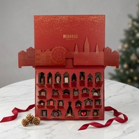 Premium Geschenkverpackung Maßgefertigte Starre Geschenkbox mit Magnetverschluss Feiertags-Countdown 12/24 Tage Adventskalender Weihnachtsgeschenkbox