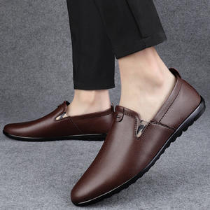 Chaussures en cuir pour hommes, mocassins italiens souples de luxe, respirants, à enfiler, pour la conduite, grande taille - Product Image 3