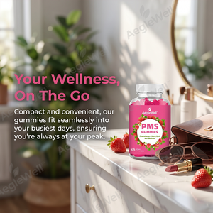 Complément alimentaire Aeglewell PMS Gummies pour soulager l'équilibre féminin, gummies PMS en vrac - Product Image 4