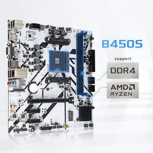 Placa Base Micro ATX B450S para PC <span class=keywords><strong>de</strong></span> Escritorio, Compatible con Ranura AMD AM4 para Procesadores <span class=keywords><strong>de</strong></span> 1ª a 5ª Generación, Máximo 64GB <span class=keywords><strong>DDR4</strong></span> SATA - Product Image 1