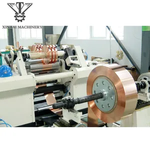 De material suave cinta longitudinal corte rebobinar máquina cortadora de superficie central rebobinadora máquina de corte longitudinal
