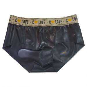 Slip sexy Séparation des balles de la hanche en caoutchouc pour hommes Vêtements en caoutchouc anti-fuite auto-roulants Mère Dick Cover Underwear - Product Image 4