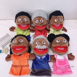 Nuovo arrivo marionetta a mano educativo peluche nero <span class=keywords><strong>per</strong></span> famiglie serie burattini afroamericani e teatri di <span class=keywords><strong>marionette</strong></span> - Product Image 2