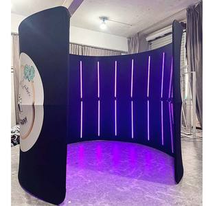 บูธถ่ายภาพเซลฟี่แบบพกพาขายดีปี 2026 ฉากหลังแบบหนาพิเศษ ไฟ LED RGB 360 องศา - Product Image 6