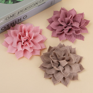 เครื่องประดับผมดอกคามิลเลียผ้าหลายชั้น ทำมือ DIY สำหรับตกแต่งวันเกิดเด็ก - Product Image 4