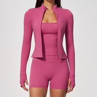 Set Yoga 3 Potong untuk Wanita, Pakaian Olahraga Pilates, Bahan Bernapas, Slim Fit, Pakaian Fitness Aktif, Cepat Kering, Pakaian Olahraga