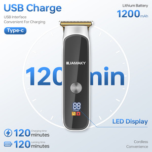 JAMAKY ปัตตาเลี่ยนตัดผมไฟฟ้า จอแสดงผลดิจิตอล ชนิด C ชาร์จได้ มอเตอร์ไร้แปรงถ่าน สำหรับผู้ชาย ใช้ในร้านเสริมสวยและที่บ้าน - Product Image 4