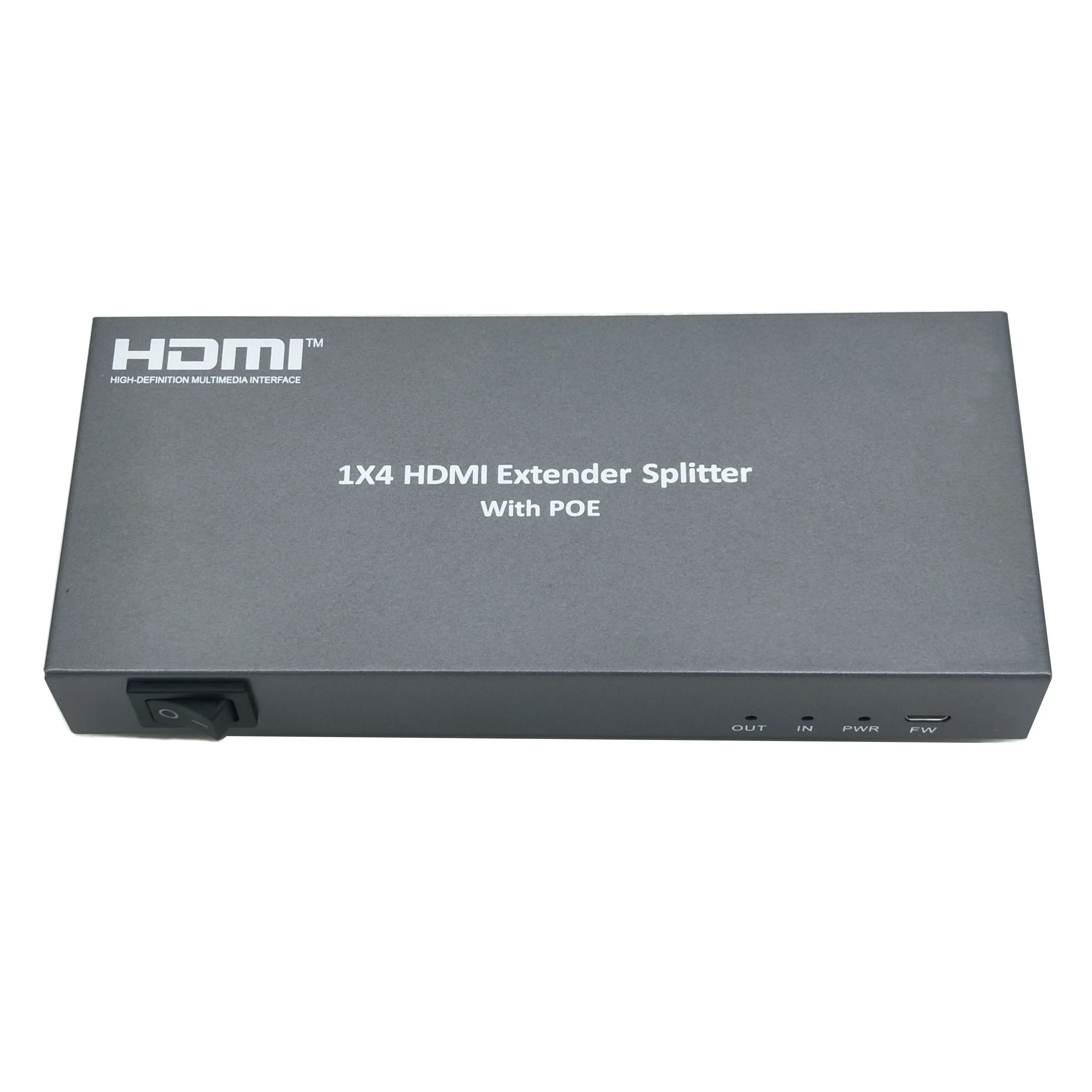 Audio video multi port HDMI Extender 4 port over newtwork cable 50M for DVD Laptop Screen HDTV